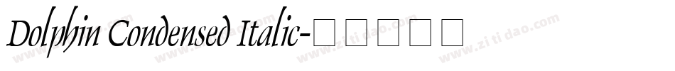 Dolphin Condensed Italic字体转换